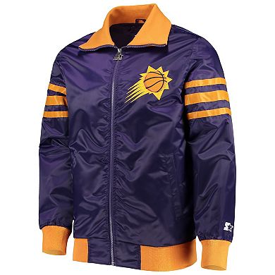 Men's Starter Purple Phoenix Suns The Captain II Full-Zip Varsity Jacket