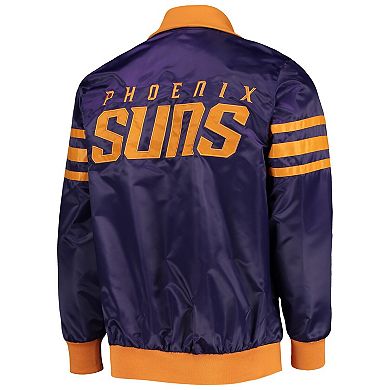Men's Starter Purple Phoenix Suns The Captain II Full-Zip Varsity Jacket
