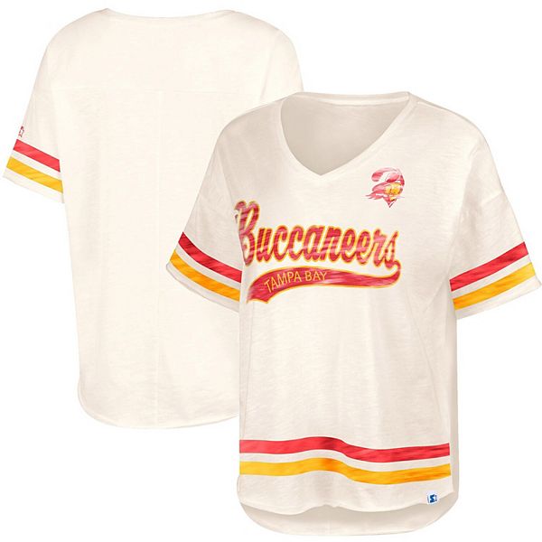 Buy Tampa Bay Buccaneers Starter Women's Throwback Scrimmage V-Neck T-Shirt  - Cream F4640555 Online