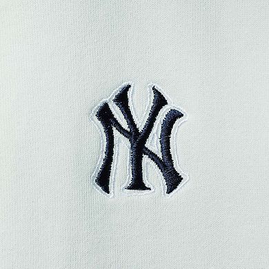 Women's The Wild Collective Light Blue New York Yankees Two-Hit Quarter-Zip Pullover Top