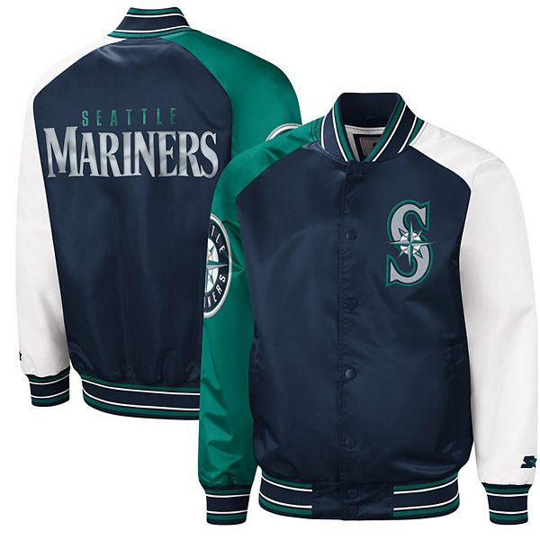Men's Seattle Mariners Starter Cream The Captain II Full-Zip Jacket