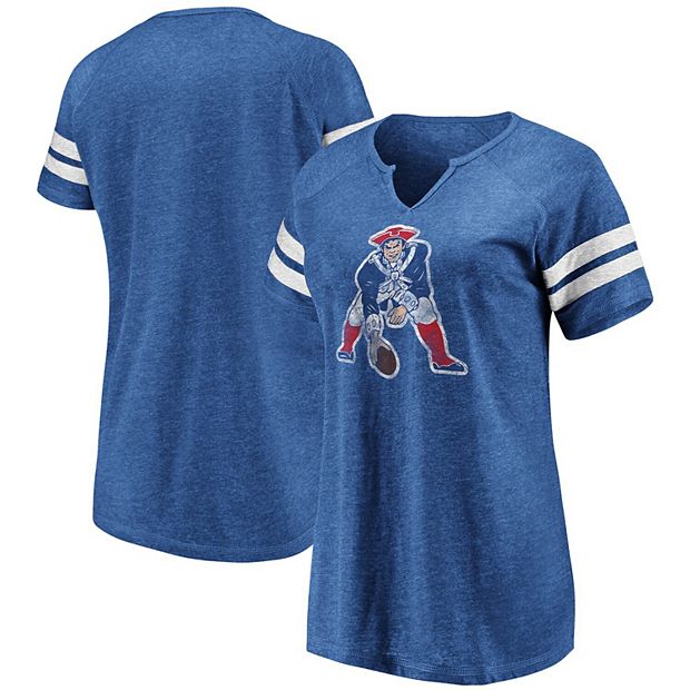 New England Patriots Retro Logo Women's Size Small T-Shirt Royal Blue