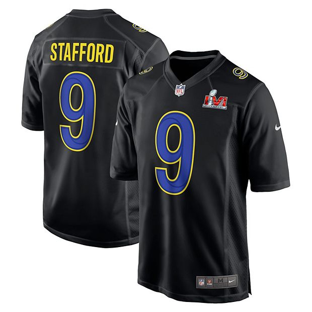 Men's Nike Matthew Stafford Black Los Angeles Rams Super Bowl LVI