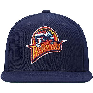 Men's Mitchell & Ness Navy Golden State Warriors Hardwood Classics Team Ground 2.0 Snapback Hat