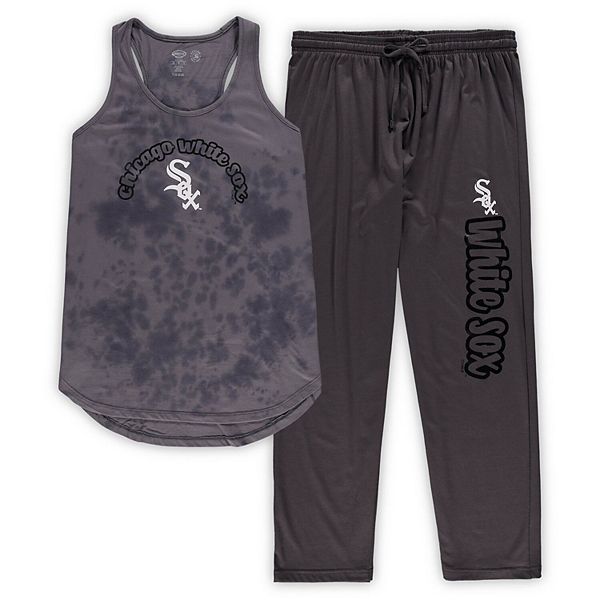 Women's Concepts Sport Charcoal Chicago White Sox Plus Size Jersey Tank Top  & Pants Sleep Set