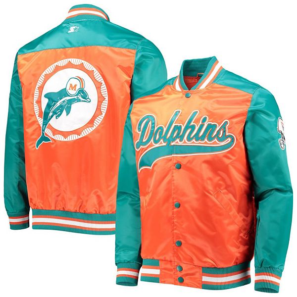 Men's Starter Orange Miami Dolphins The Tradition II Full-Snap