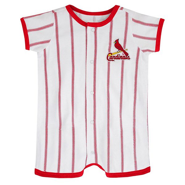 Newborn White/Red St. Louis Cardinals Power Hitter Short Sleeve Jumper