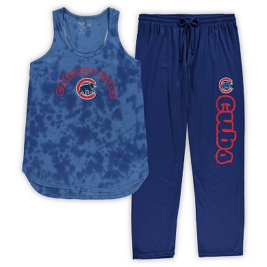 Women's Concepts Sport Royal Chicago Cubs Plus Size Jersey Tank Top & Pants Sleep Set