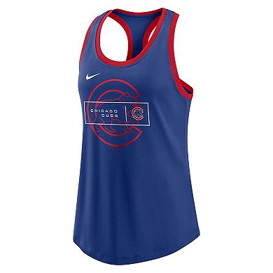 Women's Nike Royal Chicago Cubs X-Ray Racerback Performance Tank Top