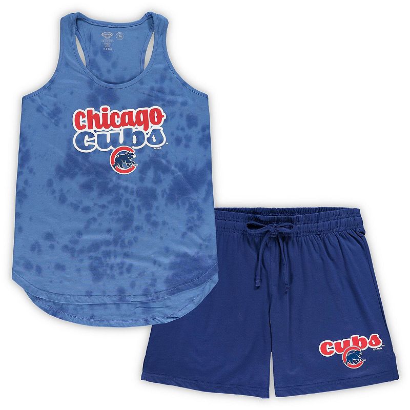 Womens Concepts Sport Royal Chicago Cubs Plus Size Cloud Tank Top & Shorts