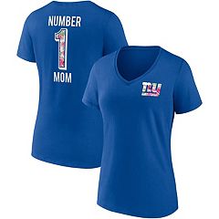 Women's New York Giants Junk Food Royal Half-Sleeve Mock Neck T-Shirt