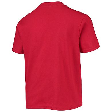 Youth Soft as a Grape Red Washington Nationals Distressed Logo T-Shirt