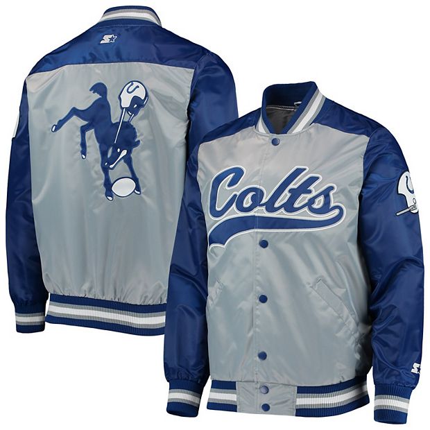 Men's Starter Gray Indianapolis Colts The Tradition II Full-Snap Team Jacket