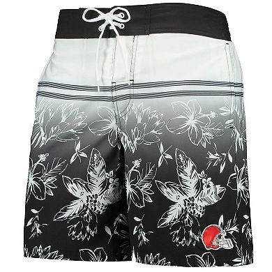 Men's G-III Sports by Carl Banks Black Cleveland Browns Island Volley Swim Shorts