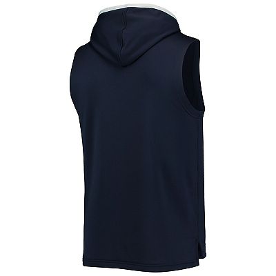 Men s Under Armour Navy Notre Dame Fighting Irish Game Day Tech Sleeveless Hoodie