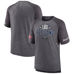 Men's Fanatics Branded Heather Navy New Orleans Pelicans Front Court Press Snow Wash Long Sleeve T-Shirt