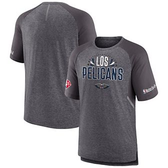 Men's Fanatics Branded Heathered Gray New Orleans Pelicans 2022 Noches Ene-Be-A Core Shooting Raglan T-Shirt