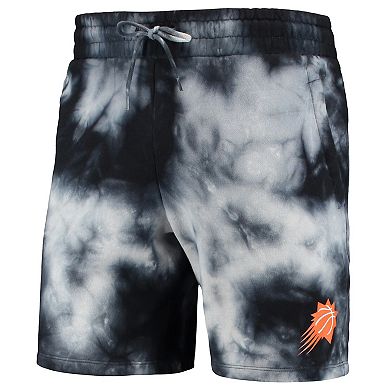 Men's New Era Black Phoenix Suns Fleece Tie-Dye Shorts