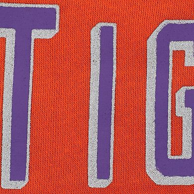 Women's G-III 4Her by Carl Banks Orange/White Clemson Tigers 3rd Down Short Sleeve T-Shirt Dress