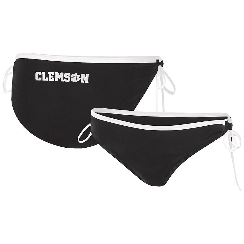 Women's G-III 4Her by Carl Banks Black Clemson Tigers Perfect Match Bikini Bottom, Size: Medium