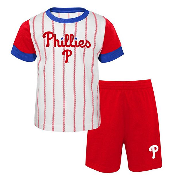 Toddler White/Red Philadelphia Phillies Position Player T-Shirt & Shorts Set