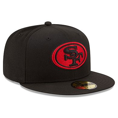 Men's New Era Black San Francisco 49ers Team 59FIFTY Fitted Hat