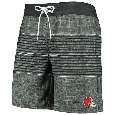 Men's G-III Sports by Carl Banks Black Cleveland Browns Horizon Swim Shorts