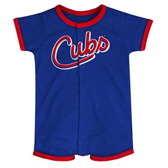 Newborn & Infant Royal Chicago Cubs Stripe Power Hitter Romper