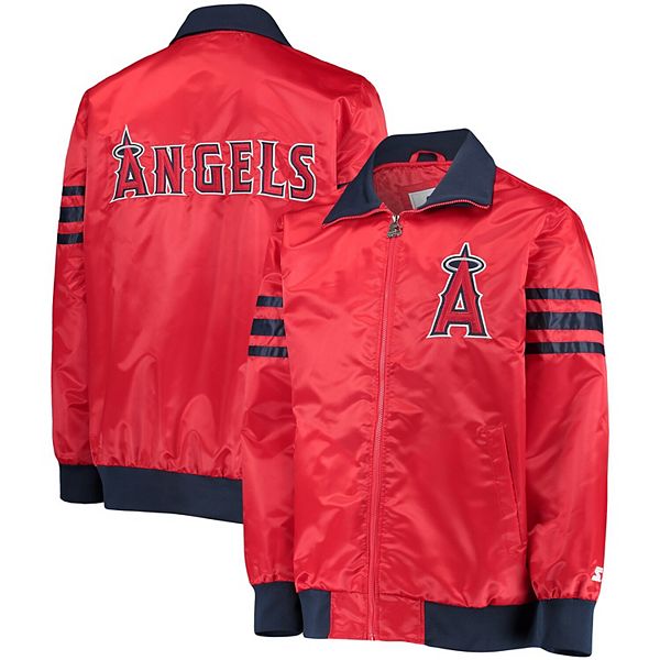 AngelJackets Mens Red and Blue Bomber Varsity Jacket