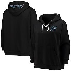 Seattle Mariners Women's Plus Size Lace-Up V-Neck Pullover Hoodie - Navy