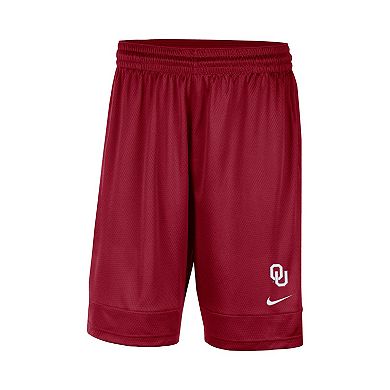 Men's Nike Crimson Oklahoma Sooners Fast Break Team Performance Shorts