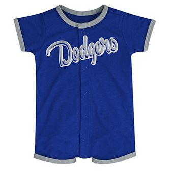 Newborn & Infant Royal Los Angeles Dodgers Stripe Power Hitter Romper