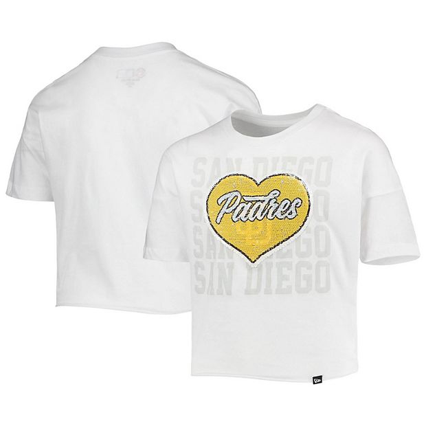 WHITE SAN DIEGO PADRES NEW ERA SHORT SLEEVE T-SHIRT