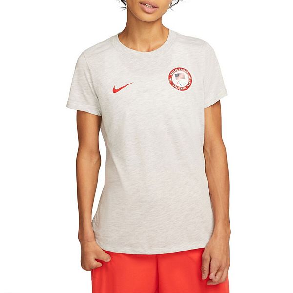 Respeto a ti mismo vertical Misión Women's Nike Oatmeal Team USA Paralympics Puck T-Shirt