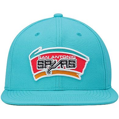 Men's Mitchell & Ness Teal San Antonio Spurs Hardwood Classics Team Ground 2.0 Snapback Hat