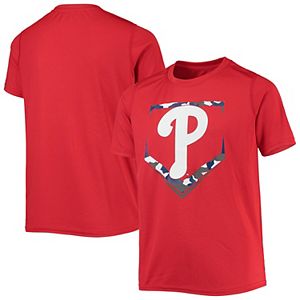 Outerstuff Philadelphia Phillies Girls V-Neck Sparkle T-Shirt