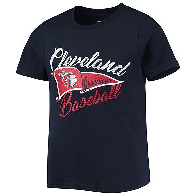 Girls Youth Navy Cleveland Guardians Team Fly The Flag T-Shirt