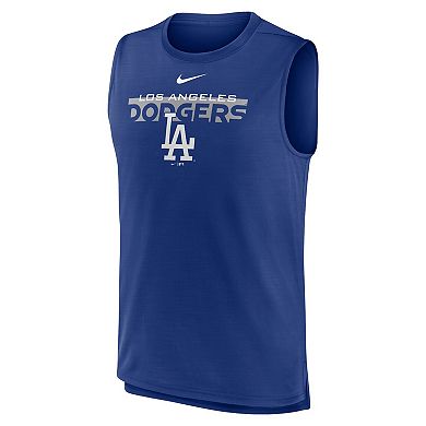 Men's Nike Royal Los Angeles Dodgers Knockout Stack Exceed Muscle Tank Top