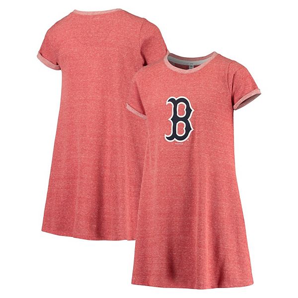 Girls Youth Soft As A Grape Heathered Red Boston Sox Melange Dress Size: Extra Large