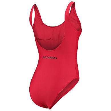 Women's G-III 4Her by Carl Banks Red Tampa Bay Buccaneers Making Waves One-Piece Swimsuit