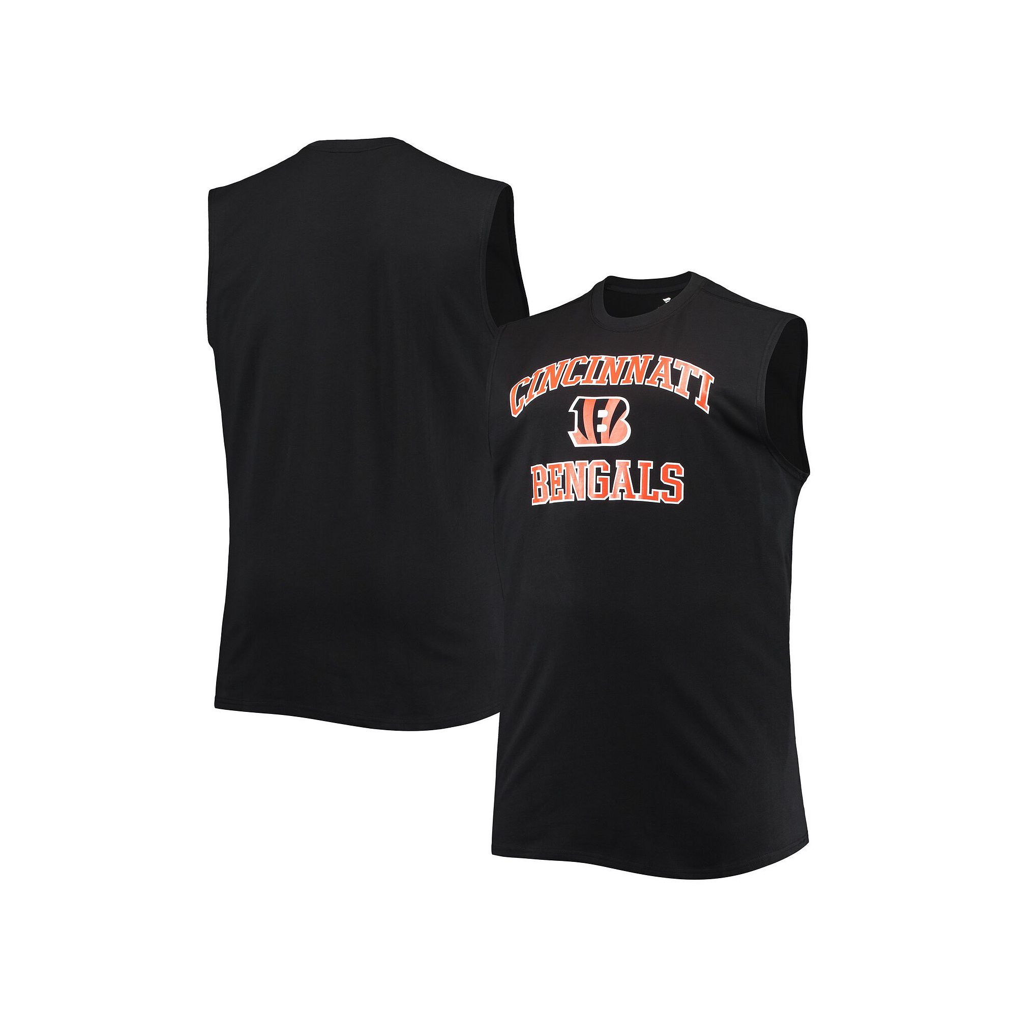 Mens Black Cincinnati Bengals Big & Tall Muscle Tank Top, Size: 2XLT
