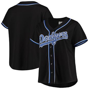 Men's Black/Royal Los Angeles Dodgers Big & Tall Pop Fashion Jersey