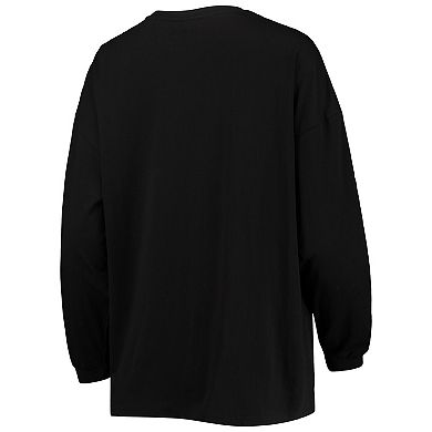 Women's The Wild Collective Black Minnesota United FC Tri-Blend Long Sleeve T-Shirt