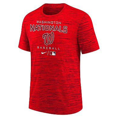 Youth Nike Red Washington Nationals Authentic Collection Practice Velocity Space-Dye Performance T-Shirt