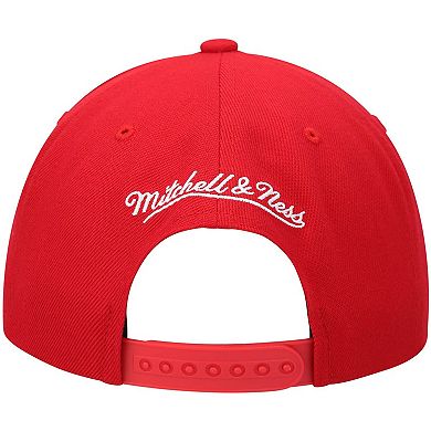 Men's Mitchell & Ness Red Portland Trail Blazers Hardwood Classics Team Ground 2.0 Snapback Hat