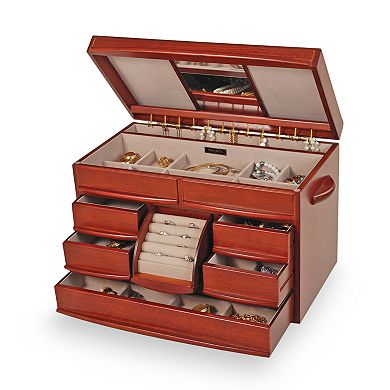 Mele & Co. Esmeralda Wood Jewelry Box in Oak