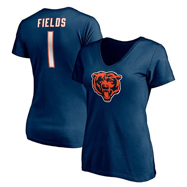 Women's Fanatics Branded Justin Fields Navy Chicago Bears Logo Player ...
