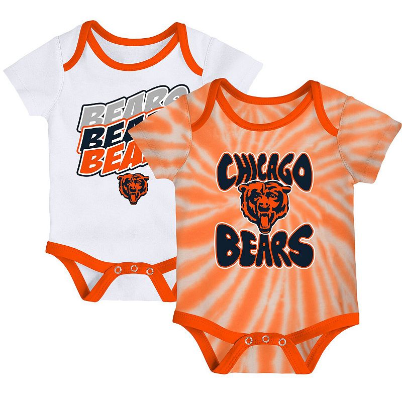 UPC 196180012220 product image for Newborn & Infant Orange/White Chicago Bears Monterey Tie-Dye 2-Pack Bodysuit Set | upcitemdb.com