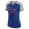 Women's Nike Silver Royal Chicago Cubs Slub Performance V-neck Boxy T-shirt