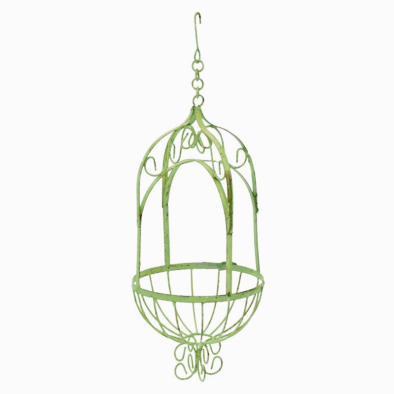 18406173 Rustic Arrow Small Hanging Basket Wall Decor, Gree sku 18406173